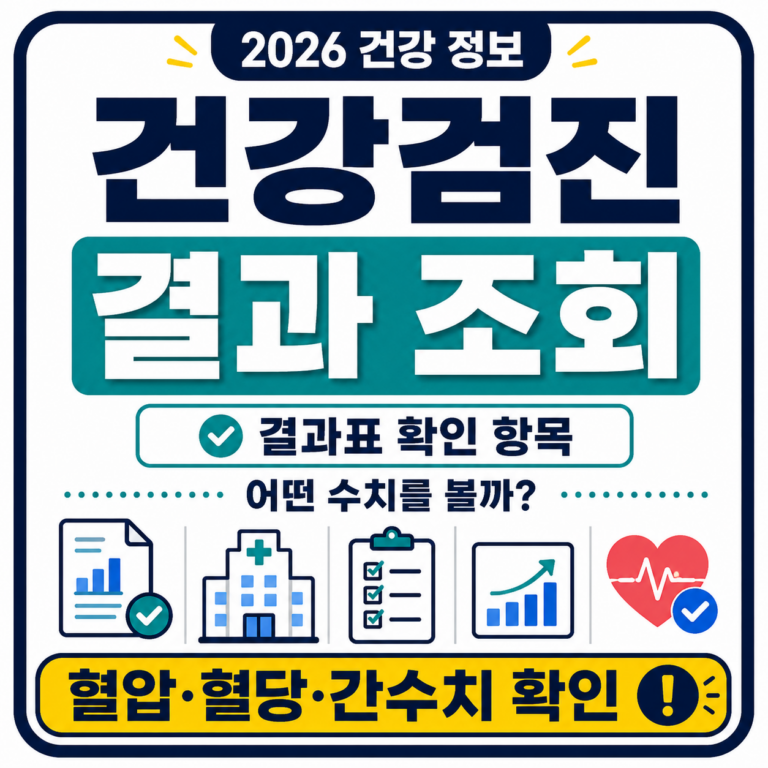 건강검진 결과 조회 방법과 결과표 확인 안내