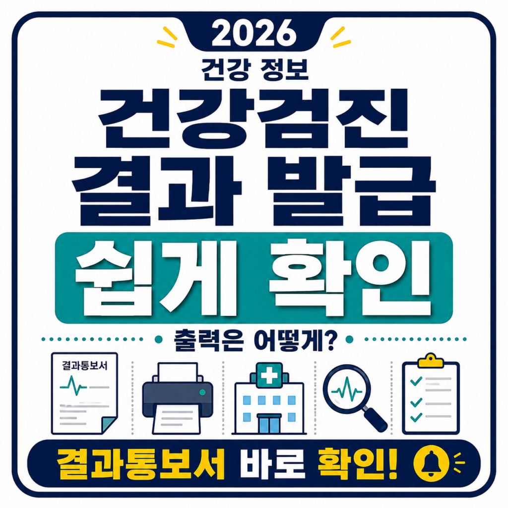건강검진 결과 발급 방법과 결과통보서 출력 순서