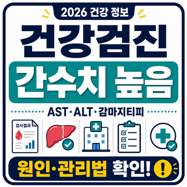 건강검진 간수치 높음 AST ALT 감마지티피 수치 확인