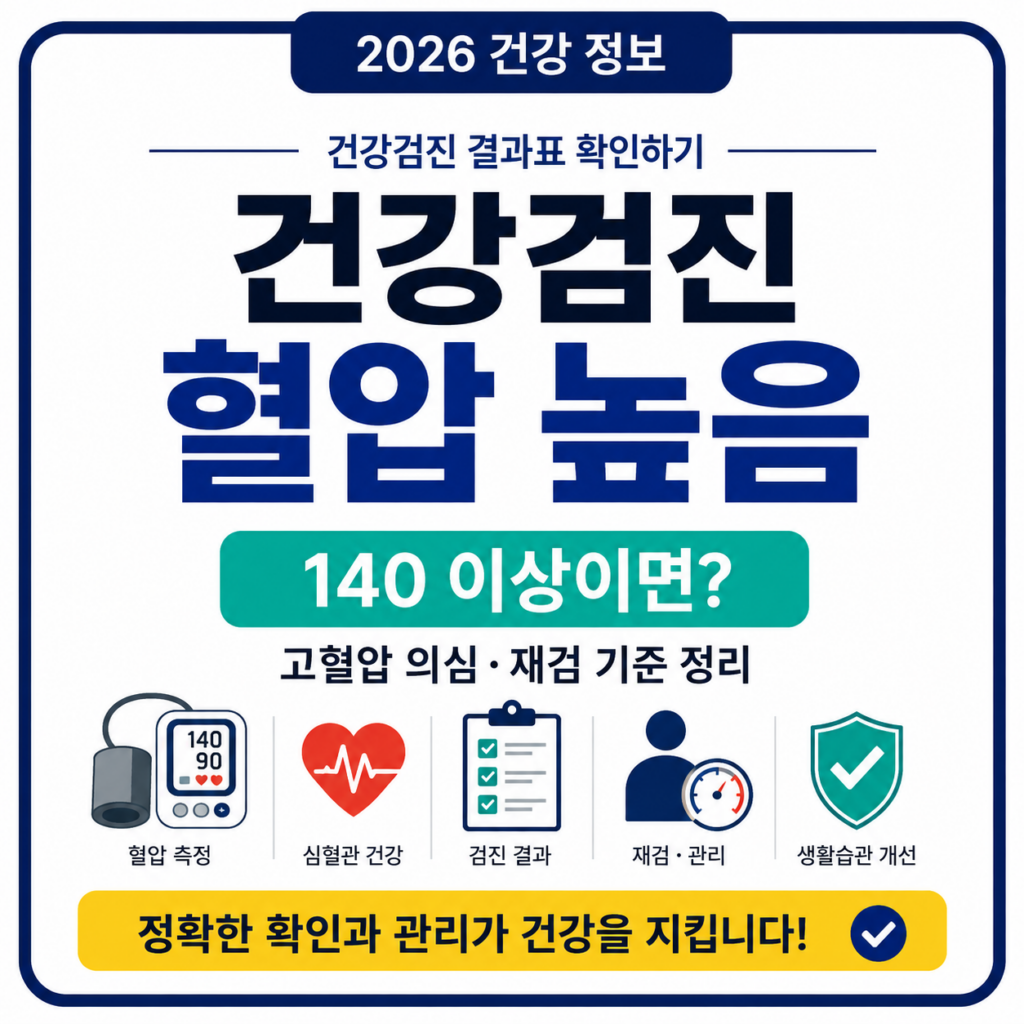 건강검진 혈압 높음 고혈압 의심과 재검 기준