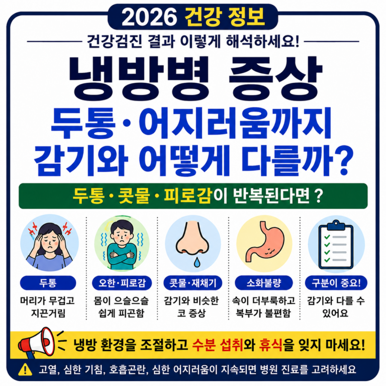 냉방병 증상 두통 어지러움 감기 차이와 대처법