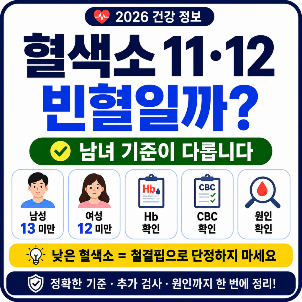 건강검진 혈색소 낮음 확인 순서와 추가 검사