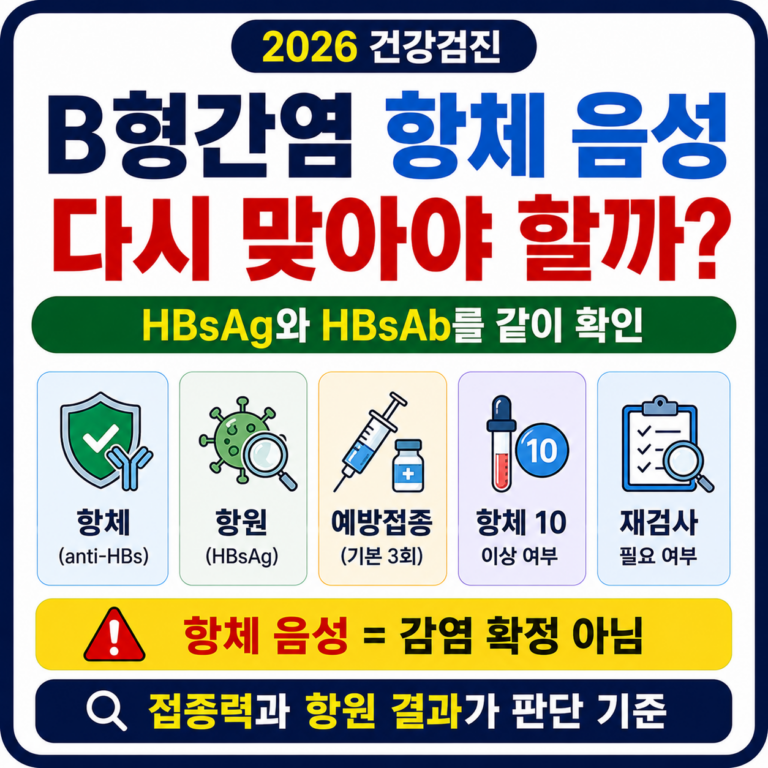 B형간염 항체 음성