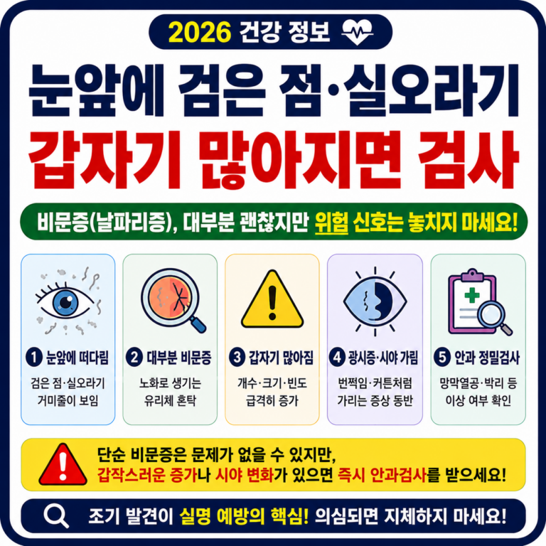 비문증 날파리증 갑자기 많아지면 안과검사가 필요한 이유