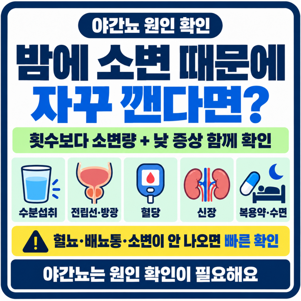 밤에 소변 때문에 자꾸 깬다면? 야간뇨 원인과 병원에서 확인할 것