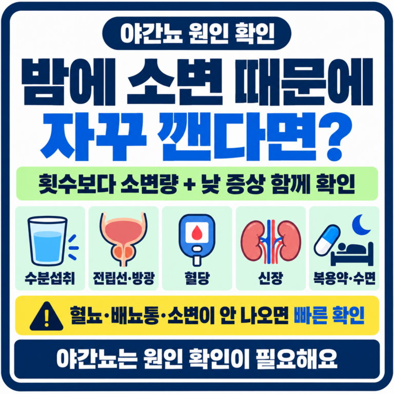 밤에 소변 때문에 자꾸 깬다면? 야간뇨 원인과 병원에서 확인할 것