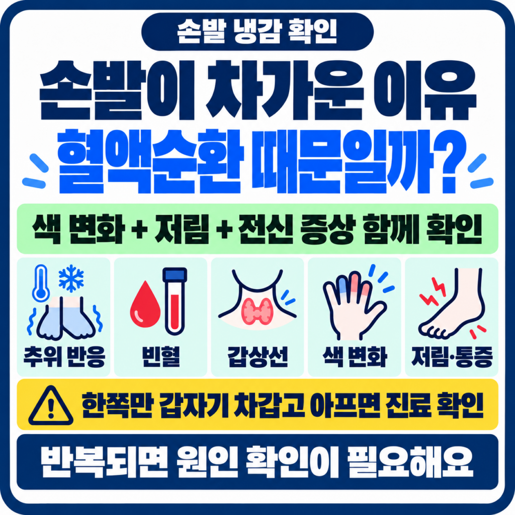 손발이 차가운 이유, 혈액순환 문제라고만 보면 안 되는 이유