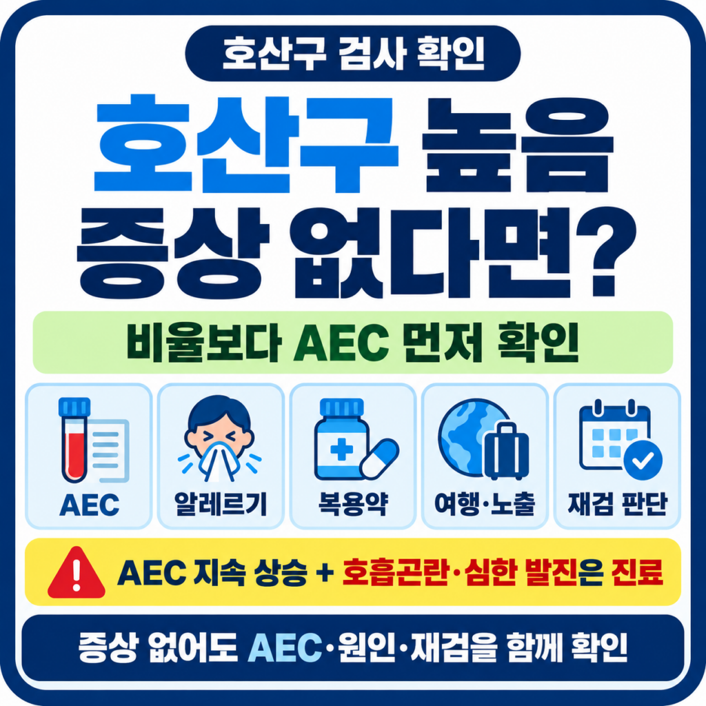 호산구 높은데 아무 증상 없으면 괜찮을까? 수치보다 먼저 볼 것