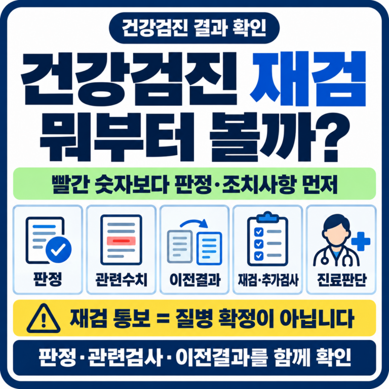 건강검진 재검 통보 받았다면? 빨간 수치보다 먼저 확인할 것
