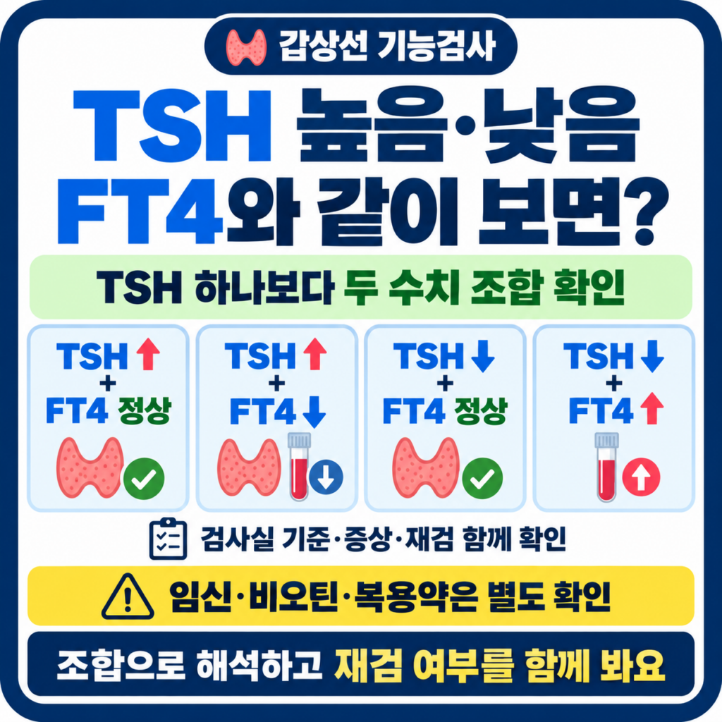 TSH 수치 높음·낮음, Free T4와 같이 보면 무슨 뜻일까?