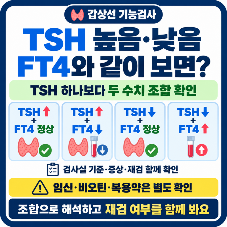 TSH 수치 높음·낮음, Free T4와 같이 보면 무슨 뜻일까?