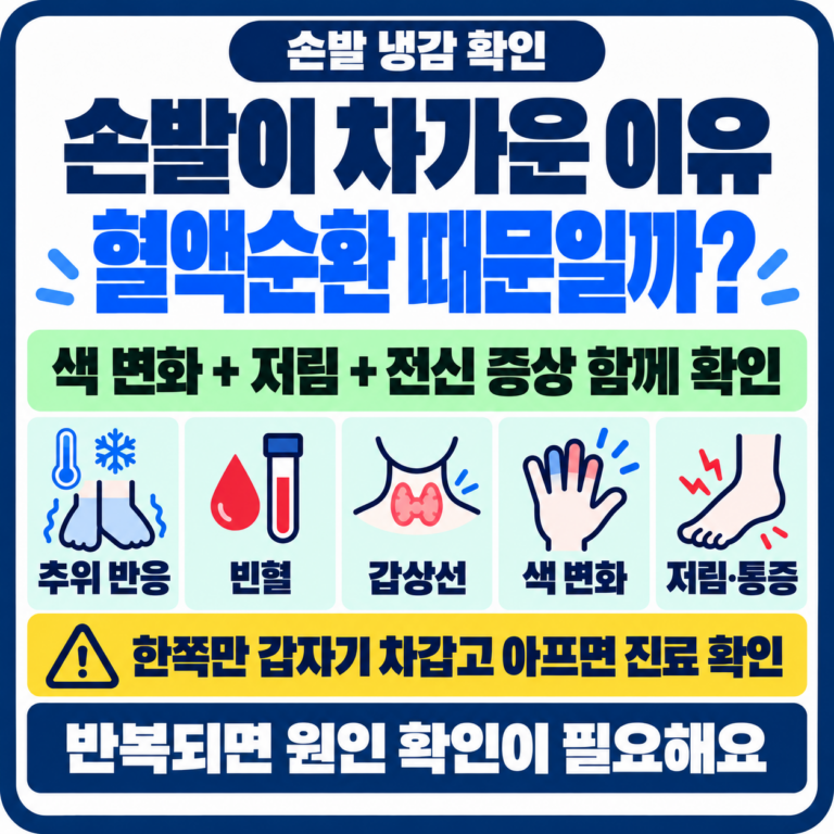 손발이 차가운 이유, 혈액순환 문제라고만 보면 안 되는 이유