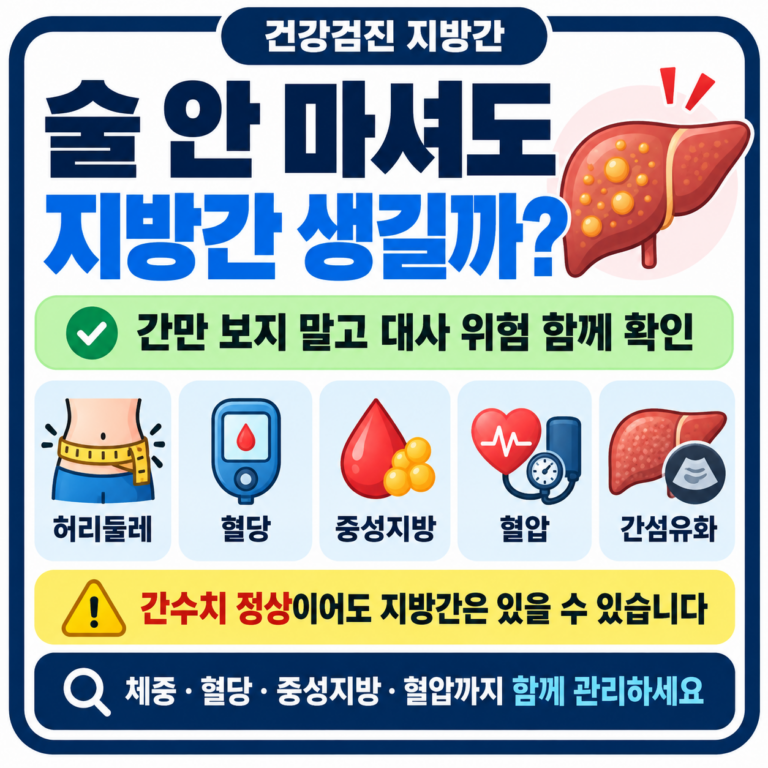 건강검진 지방간, 술 안 마셔도 생길까? 무엇부터 바꿔야 할까?