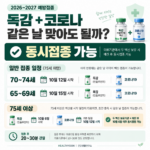 독감·코로나 백신 같은 날 맞아도 될까? 65세 이상 동시접종 일정과 확인할 점