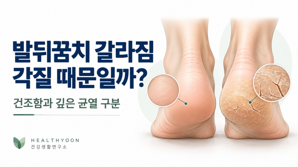 발뒤꿈치가 갈라지는 이유, 각질 때문일까? 피가 날 때는 이렇게 구분하세요