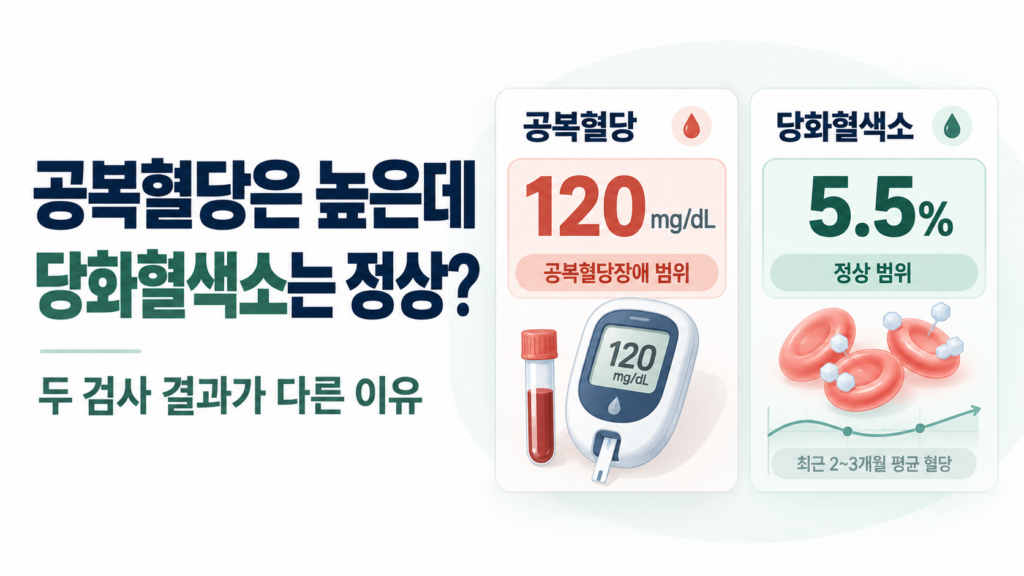 공복혈당 당화혈색소 차이, 검사 결과가 다르게 나오는 이유