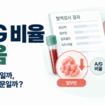 A/G 비율 낮음, 알부민과 글로불린 검사 결과 비교