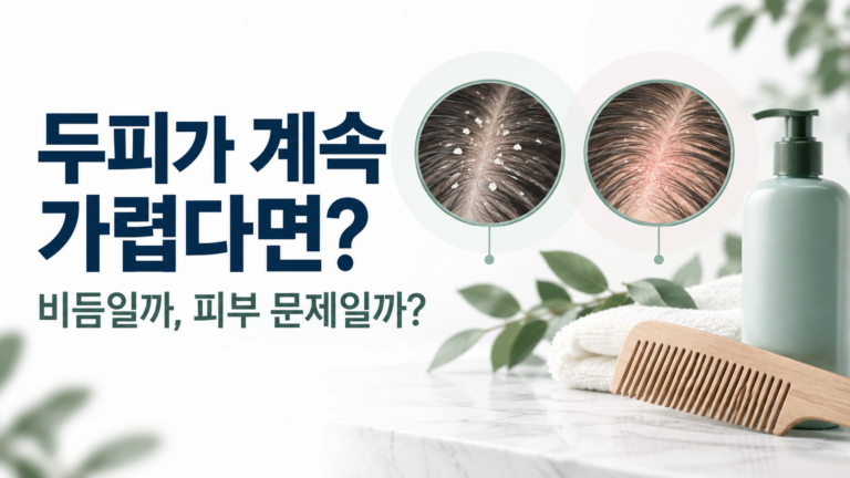 두피 가려움 원인, 비듬과 피부염·건선 차이