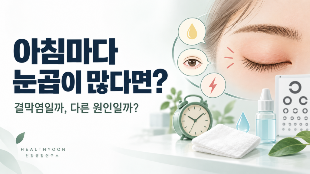 아침 눈곱 많이 끼는 이유, 결막염일까? 색·충혈·통증으로 구분할 것