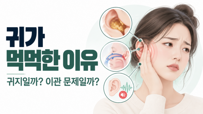 귀 먹먹한 이유, 귀지 막힘과 이관기능장애 구분