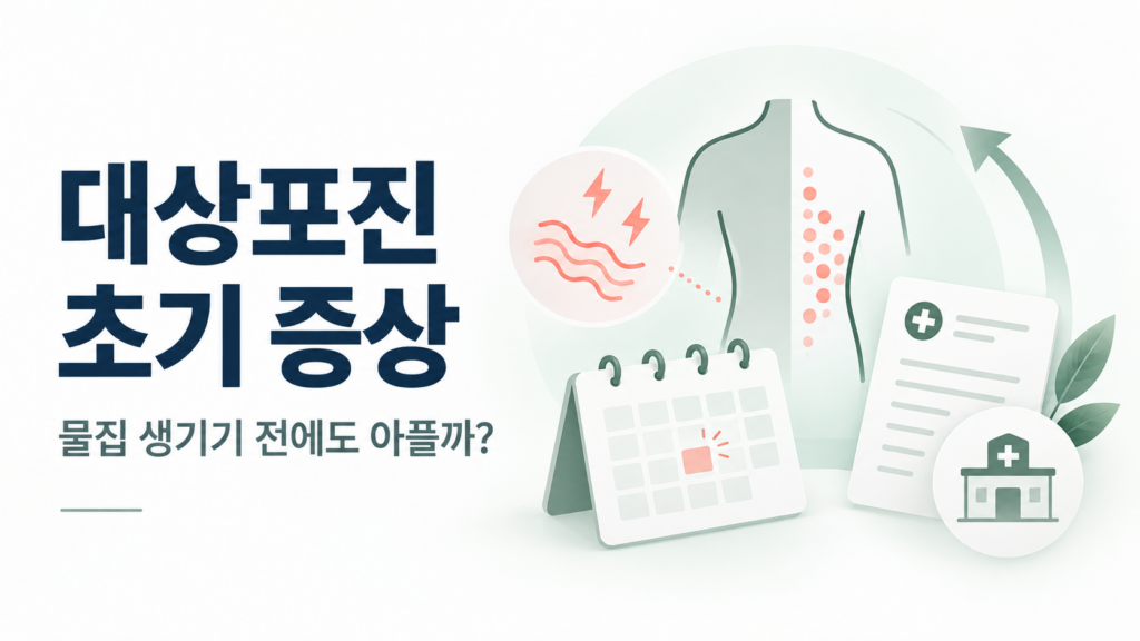 대상포진 초기 증상, 물집 전 통증과 치료 시기