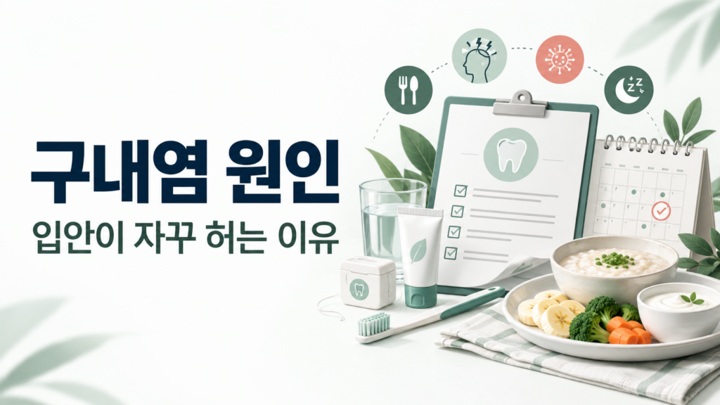 구내염 원인, 입안이 자꾸 헐고 잘 낫지 않는 이유