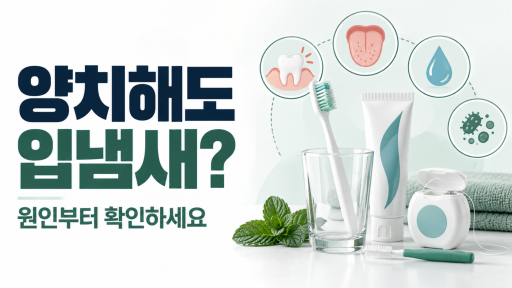 입냄새 원인, 양치해도 냄새나는 이유와 구강관리